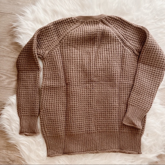 Wilfred Free Marin Cardigan - Walnut (Waffle Knit) - Picture 4 of 6